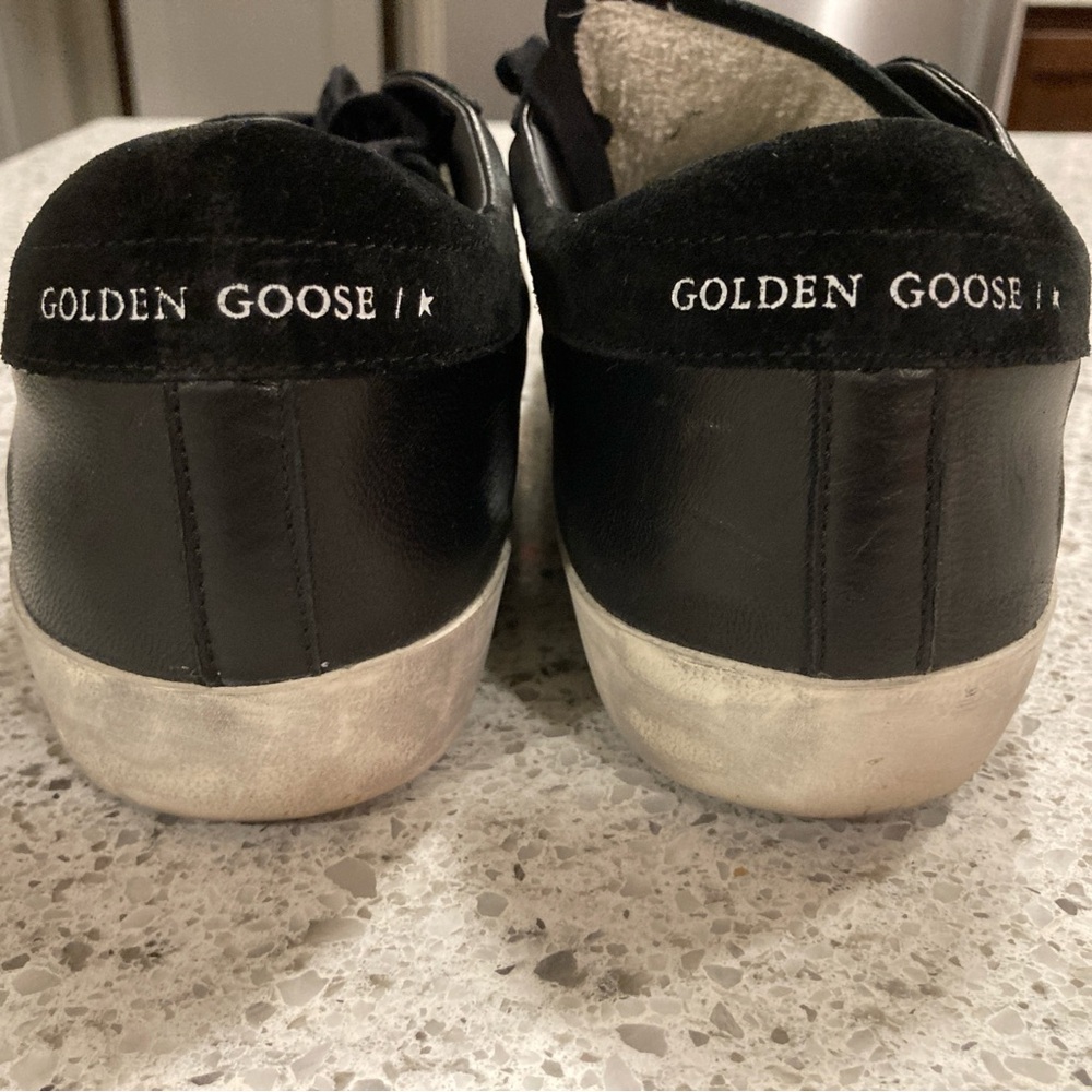 Golden Goose Black Leather Men's Sneakers - Picture 7 of 11